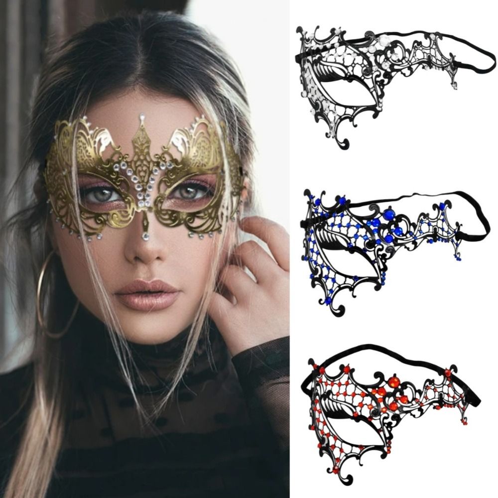 Mask Lanyard Adjustable - Masker Setengah Wajah Halloween Gaya Venesia