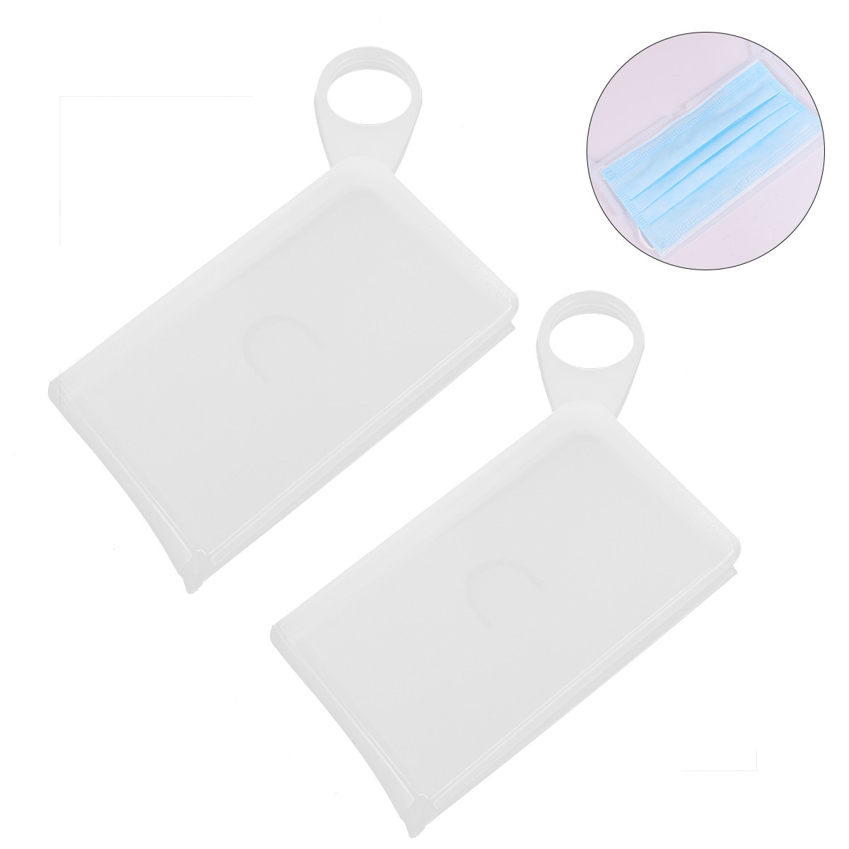 Face Mask Storage Box - 2 buah Kotak Penyimpanan Masker Silikon