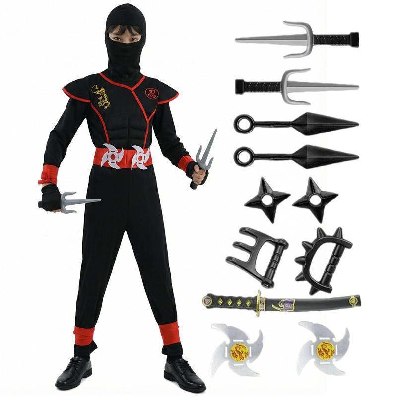 Kostum Ninja Hitam dan Biru un - Black Face Mask Pack ulasan dan harga