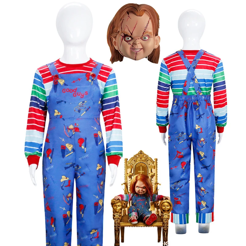 Kostum Cosplay Chucky Anak Men - Kids Face Mask ulasan dan harga